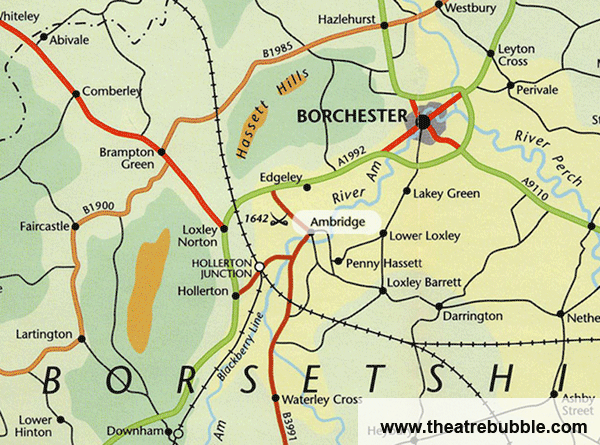 Borsetshire Map overlaid on Actual Map of Edgehill Area
