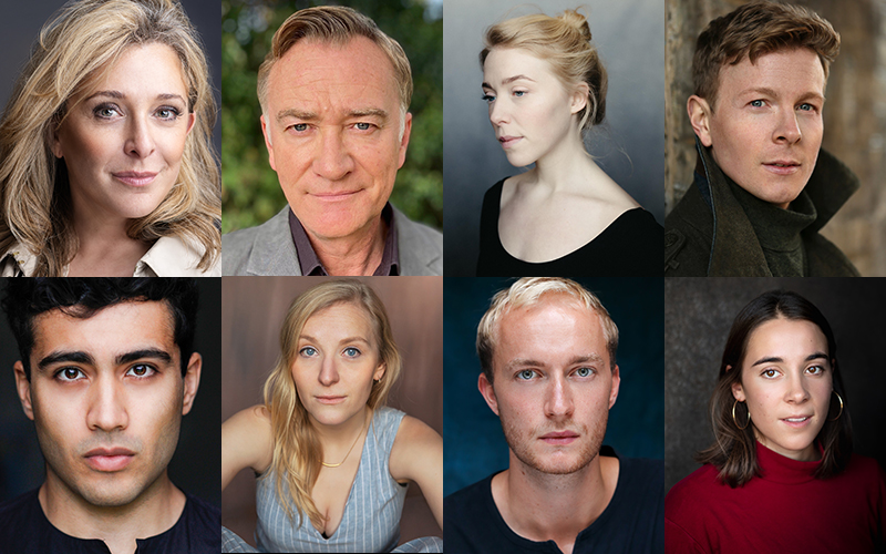 A series of actors headshots depicting the people cast in this production of the Merchant of Venice 